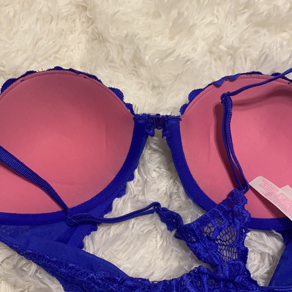 NWOT pink by Victoria secret bra. Cute and flirty push up size 32 D. - Picture 5 of 6